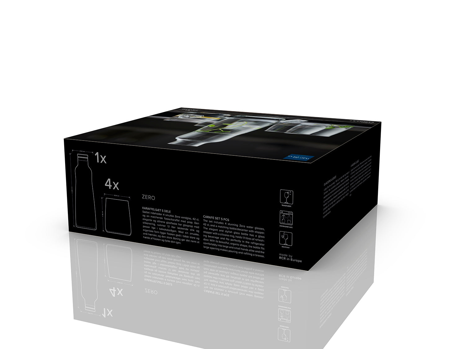 Ensemble décanteur Zero en Transparent Lyngby Glas - Mathon - 5