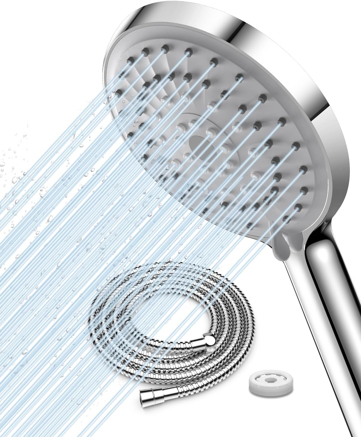 Pommeau de douche ovale haute pression 5 jets Vendos85 - Mathon