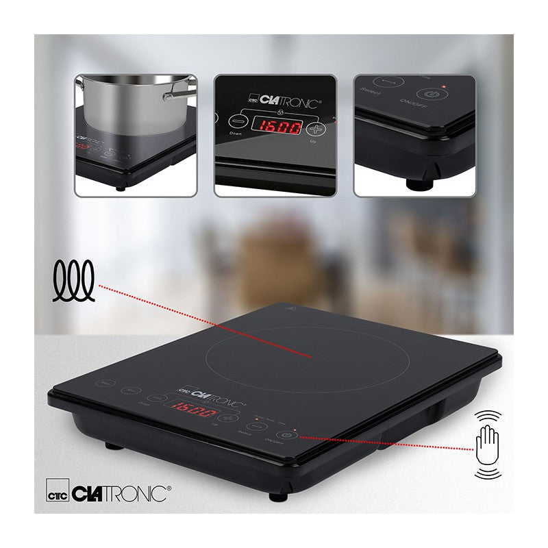 Plaque de cuisson simple à induction Clatronic EKI 3569 Noir Clatronic - Mathon - 3