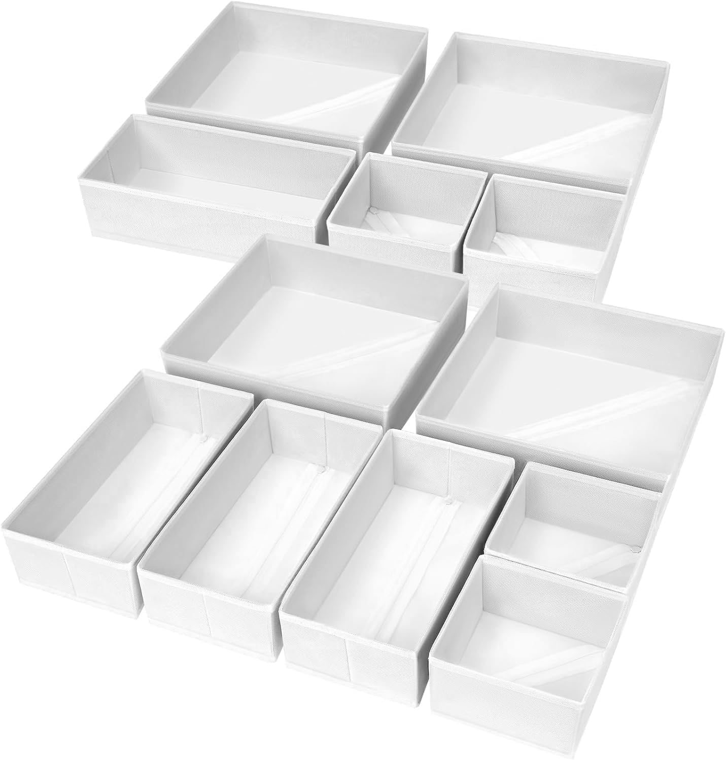 Set de 12 boîtes de rangement pliables, 3 tailles Vendos85 - Mathon