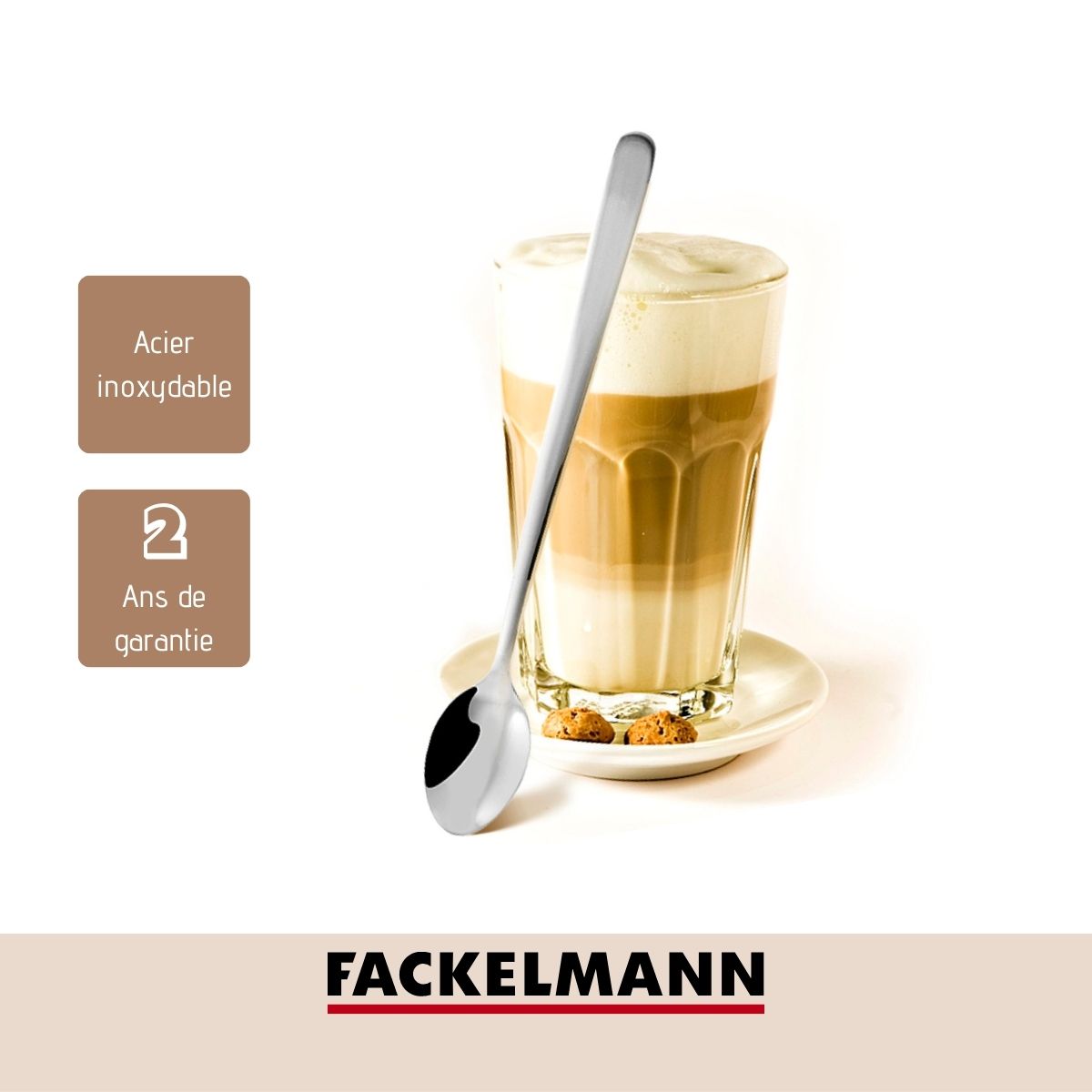 Lot de 3 cuillères à café long manche 20 cm  Petit Déjeuner Fackelmann - Mathon - 4