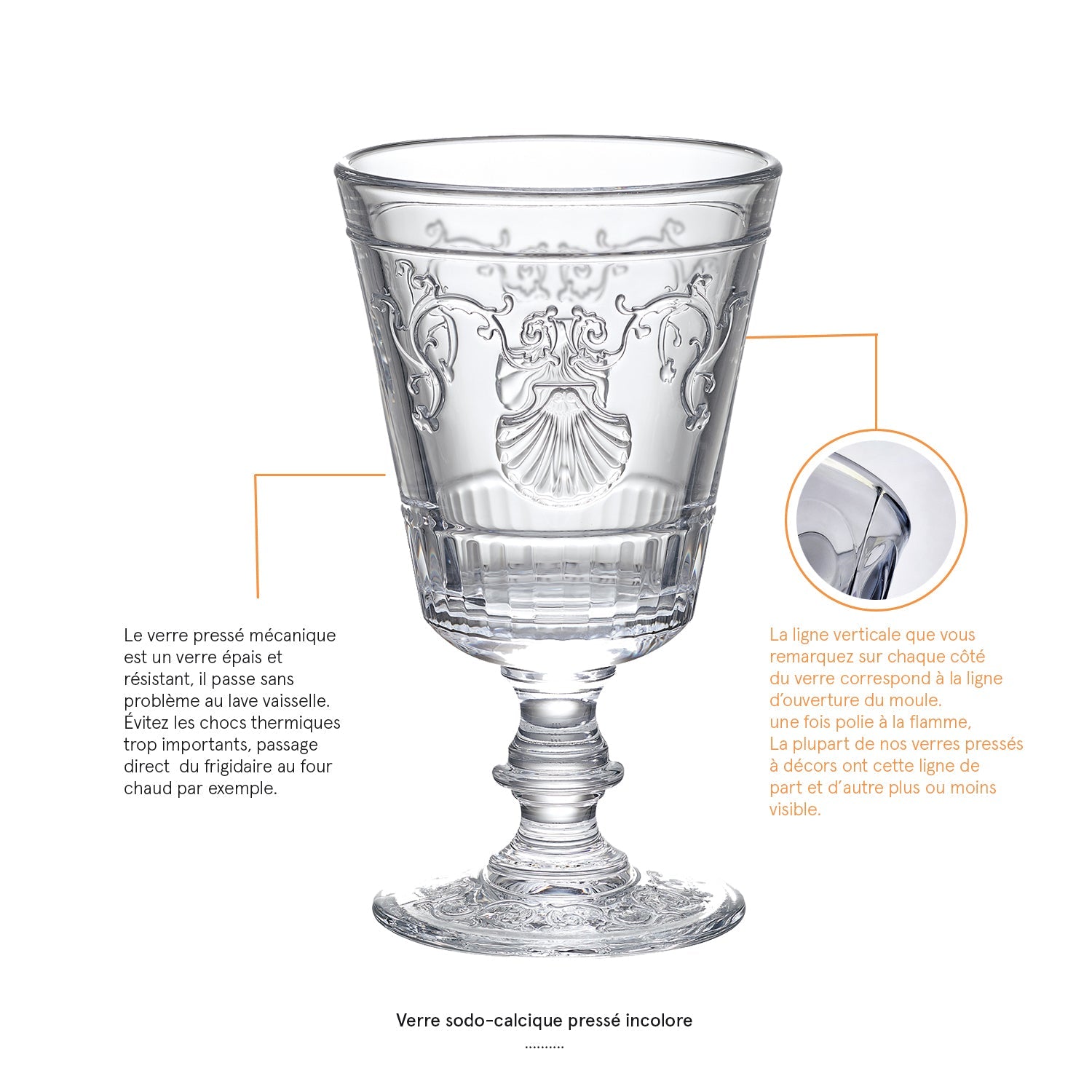 Lot de 6 verres à eau à pied VERSAILLES La Rochère - Mathon - 4