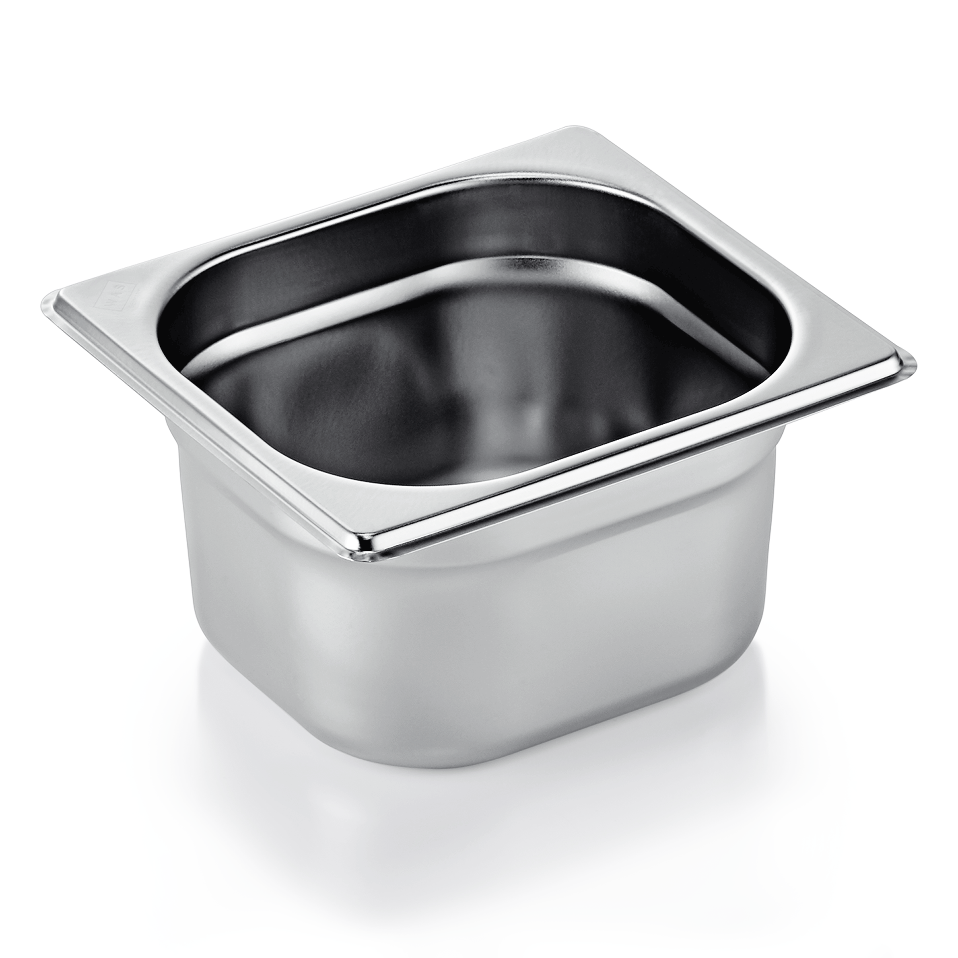 Bac GN 1/6 ECO en Acier au nickel-chrome 1,6 L H 100 mm Lot de 6 - WAS Germany - Mathon