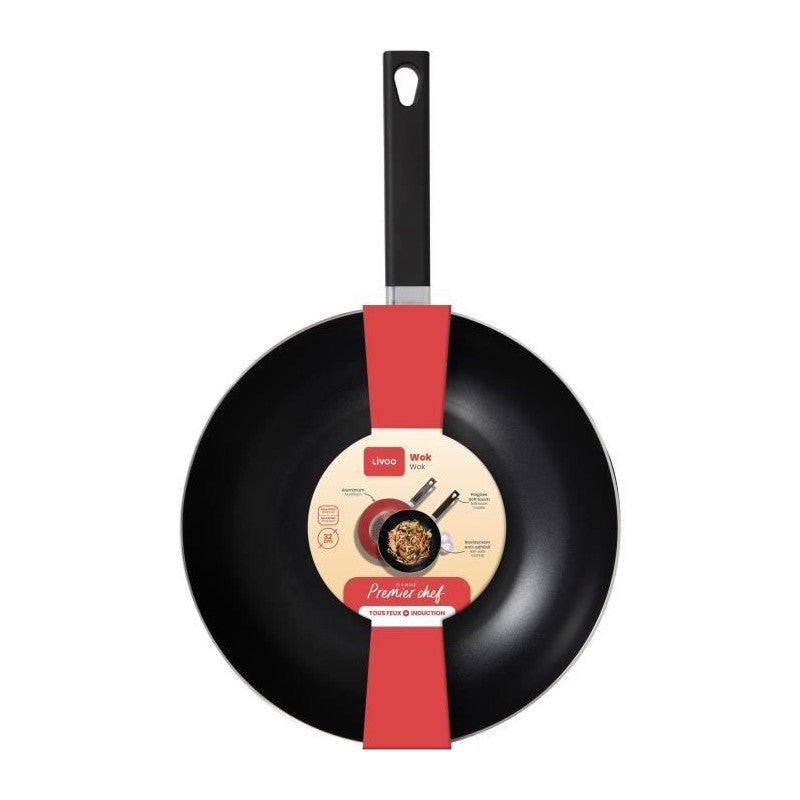 Premier Chef - Wok 32 Cm - Livoo - Mep156r - Antiadhésif Sans Pfoa Ni Pfos - Manche Silicone - Tous Feux Dont Induction Livoo - Mathon - 4