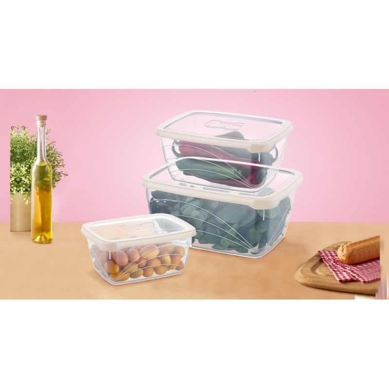 Ensemble de boite de conservation 3 pièces Herzberg HGL772-IVO Herzberg - Mathon - 2