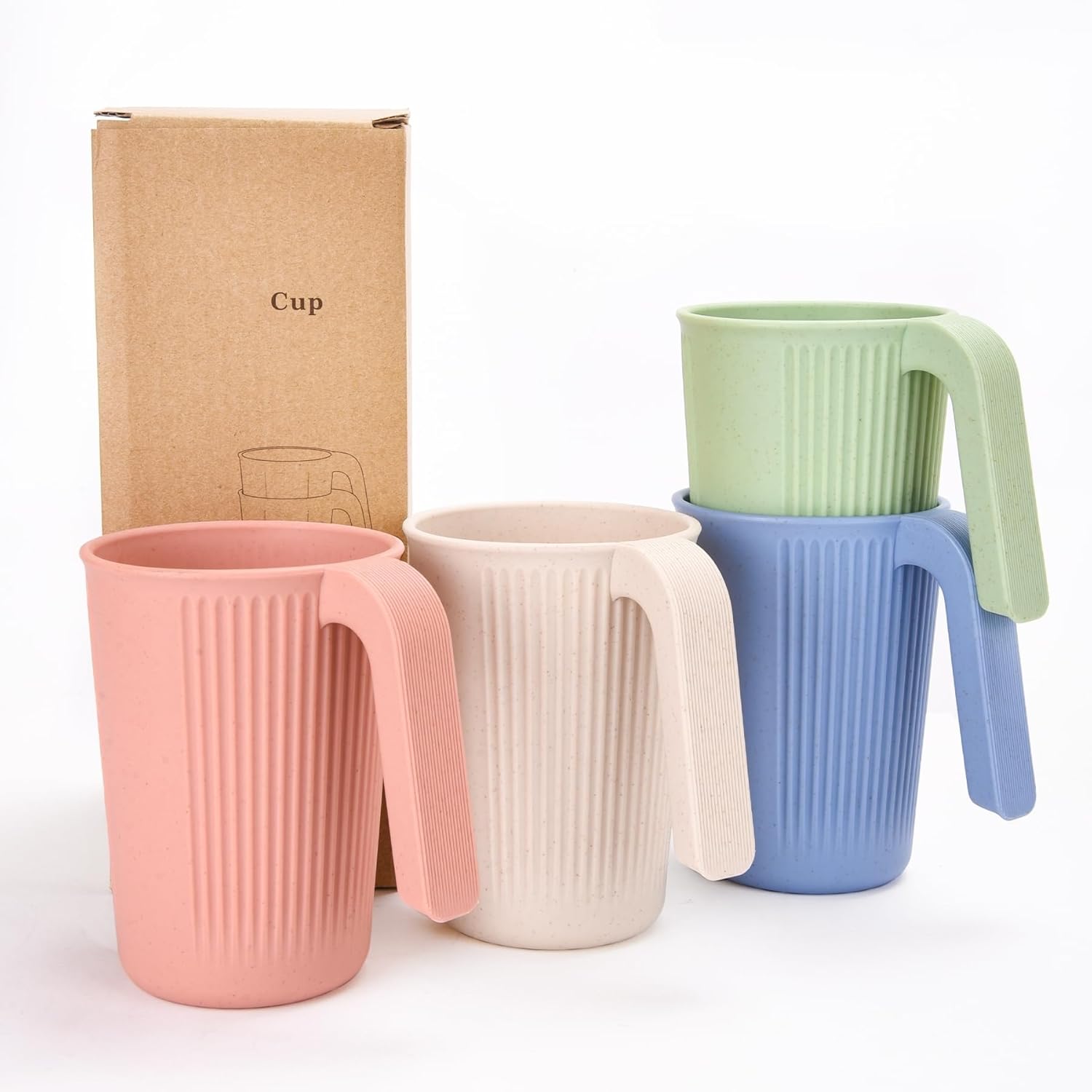 Ensemble de 4 Mugs de Camping 350 ml Polypropylène Vendos85 - Mathon
