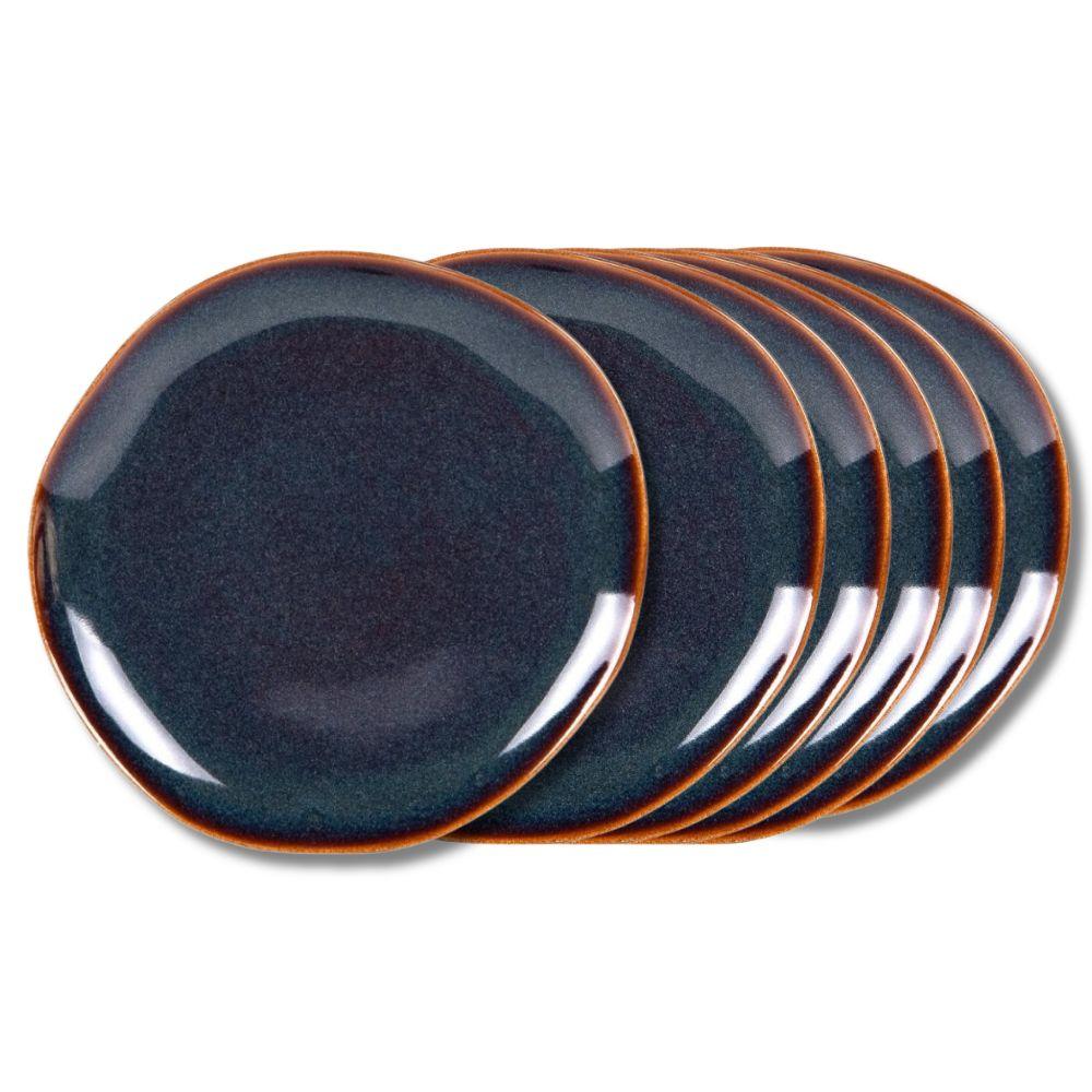 Assiette plate Symphony bleu 27 cm (lot de 6) Table passion - Mathon - 1