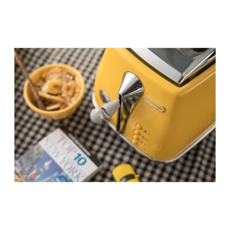 Toaster Icona Capitals 2 Tranches - Jaune - Delonghi - Mathon - 4