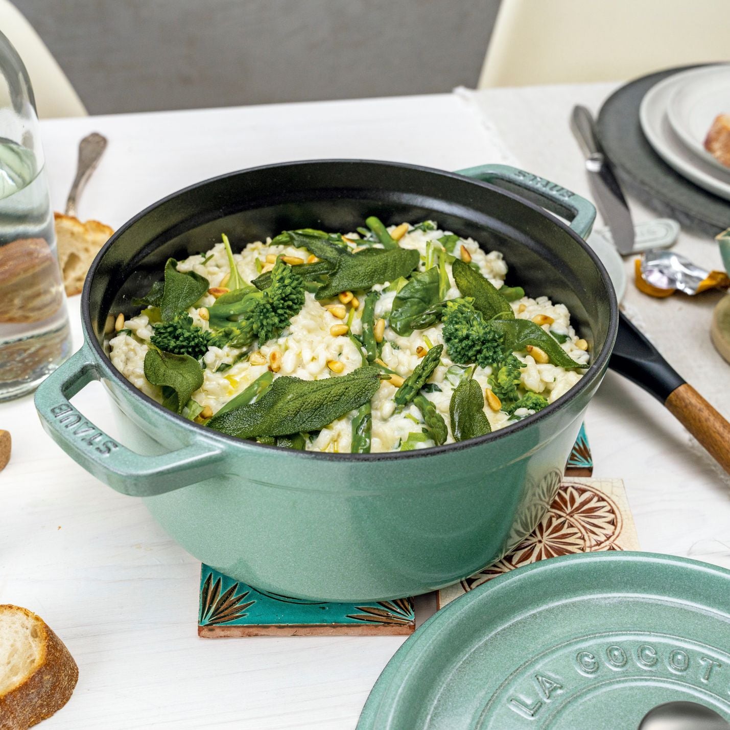 Cocotte 24 cm, Fonte, Rond(e), Sauge Staub - Mathon - 2