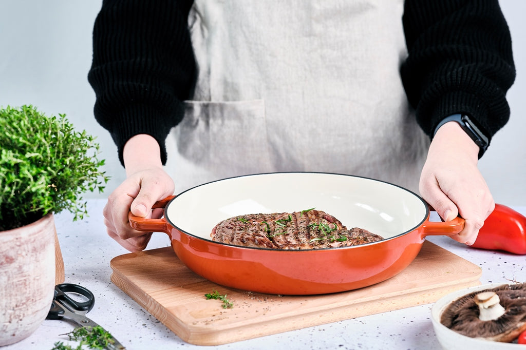 Plat à Grill en Fonte, FONTESTIC, Rouille, D28 cm Cosy & Trendy - Mathon - 3