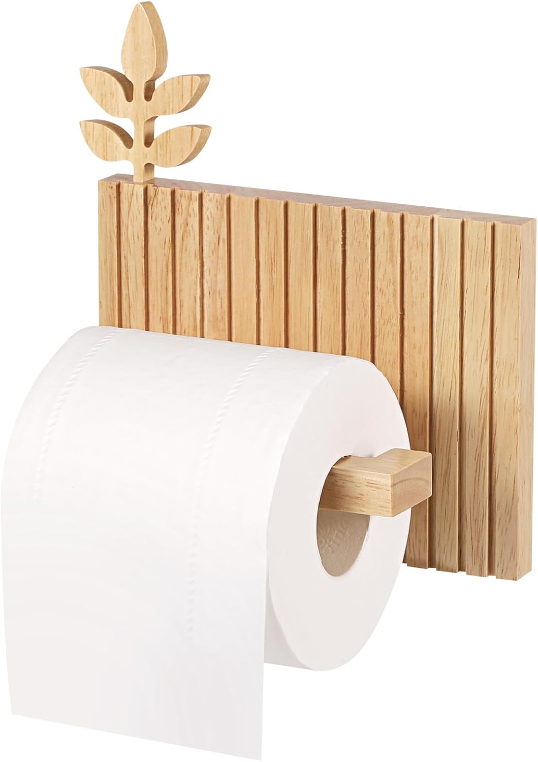 Porte-papier toilette bois imperméable motif feuilles Vendos85 - Mathon