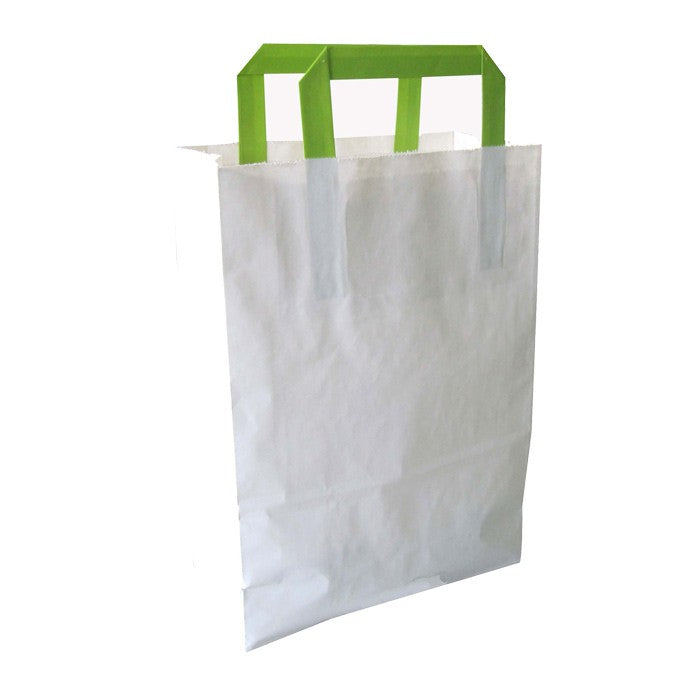 250Pcs - Sac cabas papier blanc recyclé 200x100x280mm FirstPack - Mathon