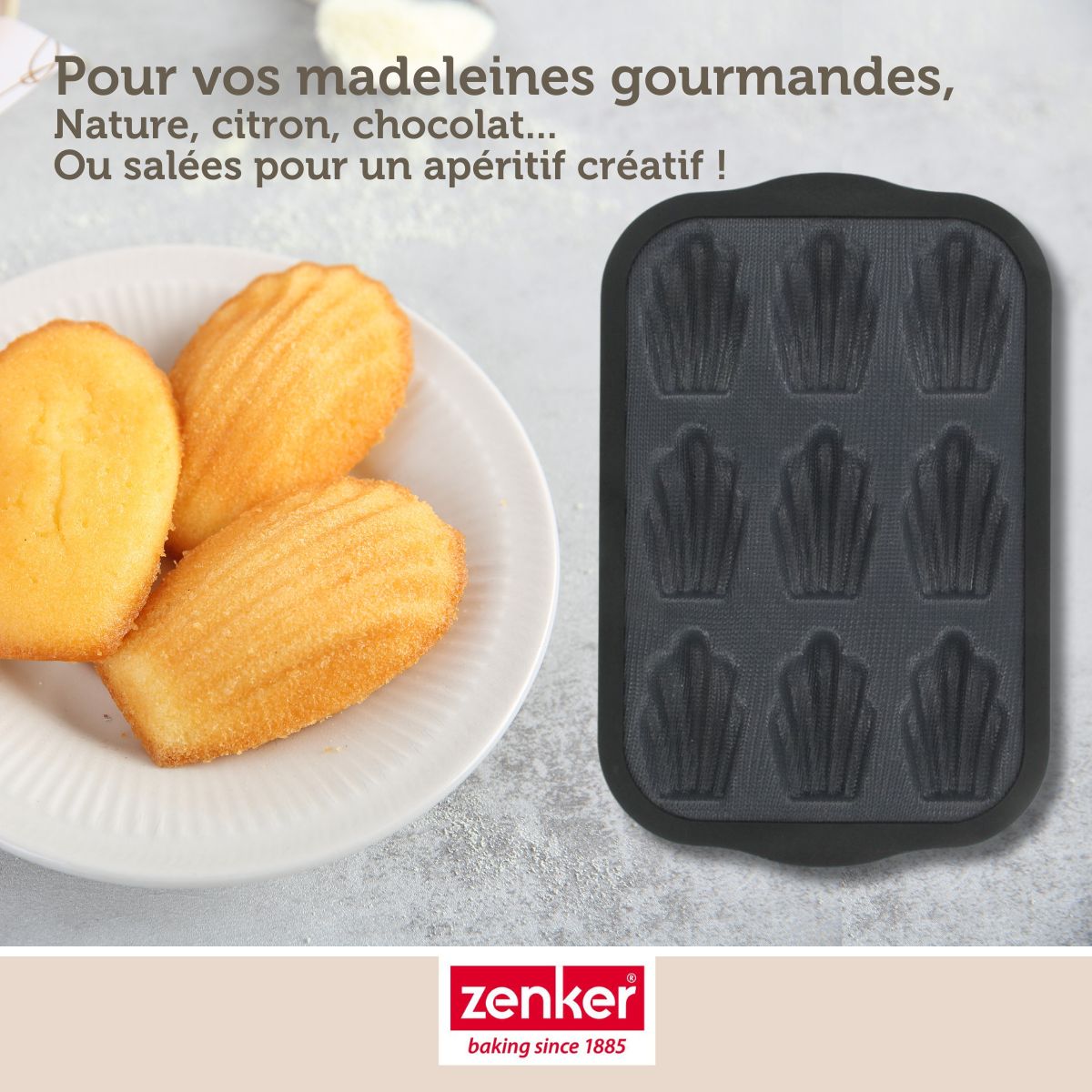Moule 9 madeleines 28 x 18 cm Zenker Silicone fibre de verre Zenker - Mathon - 5