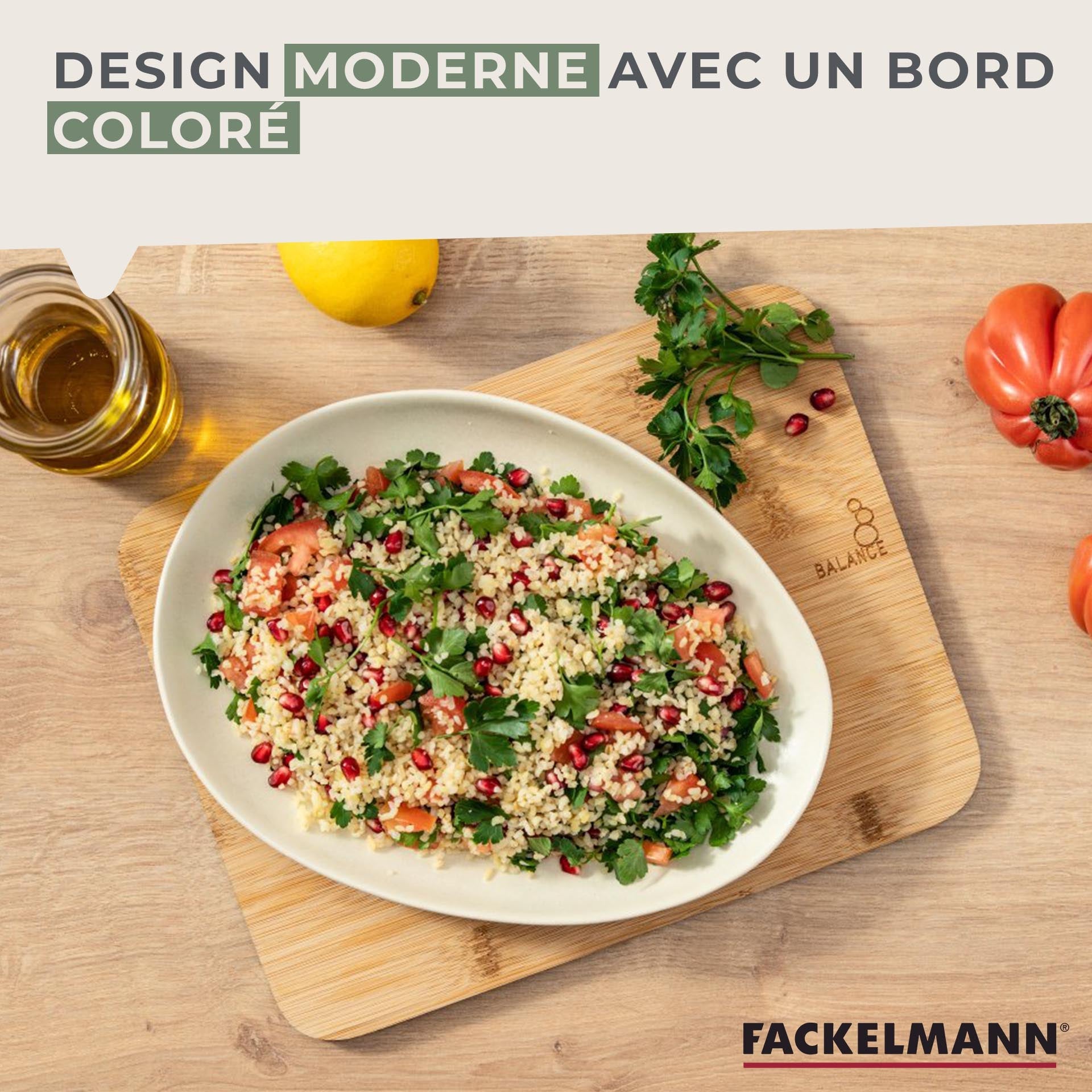 Planche à découper en bambou 30 x 23 cm  Balance Fackelmann - Mathon - 6