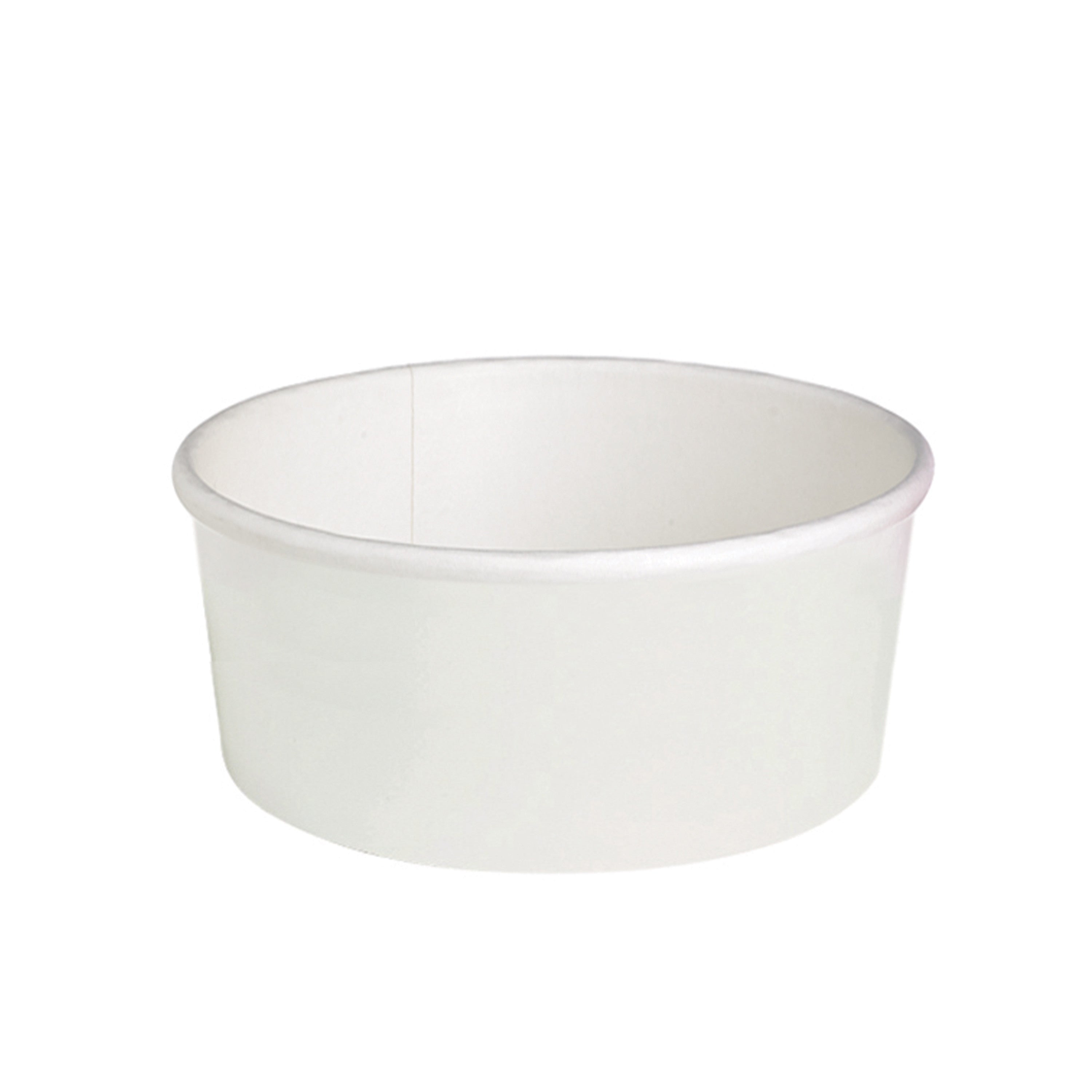 Saladier rond en carton blanc "Buckaty"  - 18,6 cm x 16,1 cm x 6,6 cm - 50 unités FirstPack - Mathon