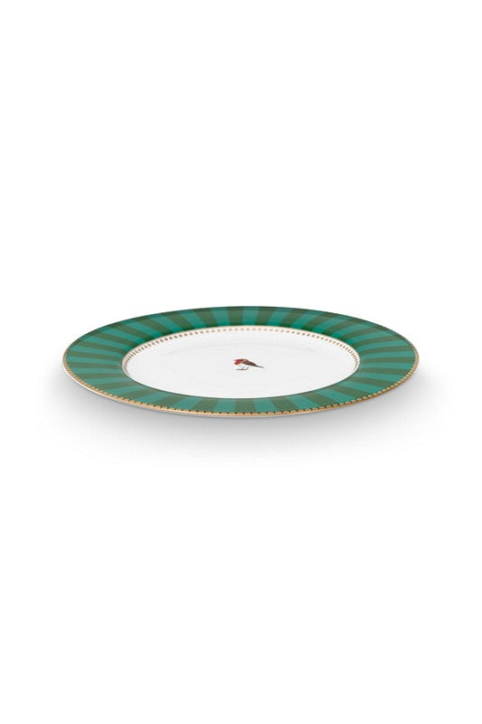Lot de 6 Assiettes plates Love Birds Stripes Emeraude/Vert - 26,5cm Pip Studio - Mathon - 2