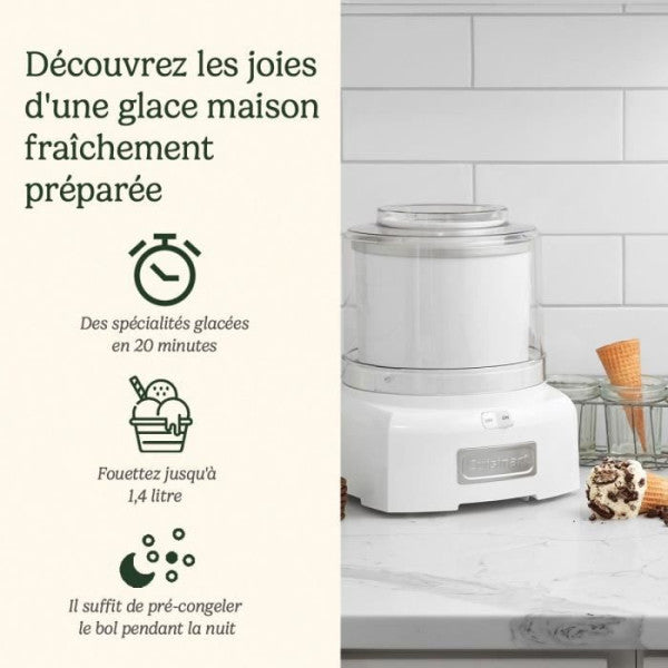 Machine A Glace - Sorbetiere   Cuisinart - Ice21e - 35 W - 1,4 L - Bla Cuisinart - Mathon - 2