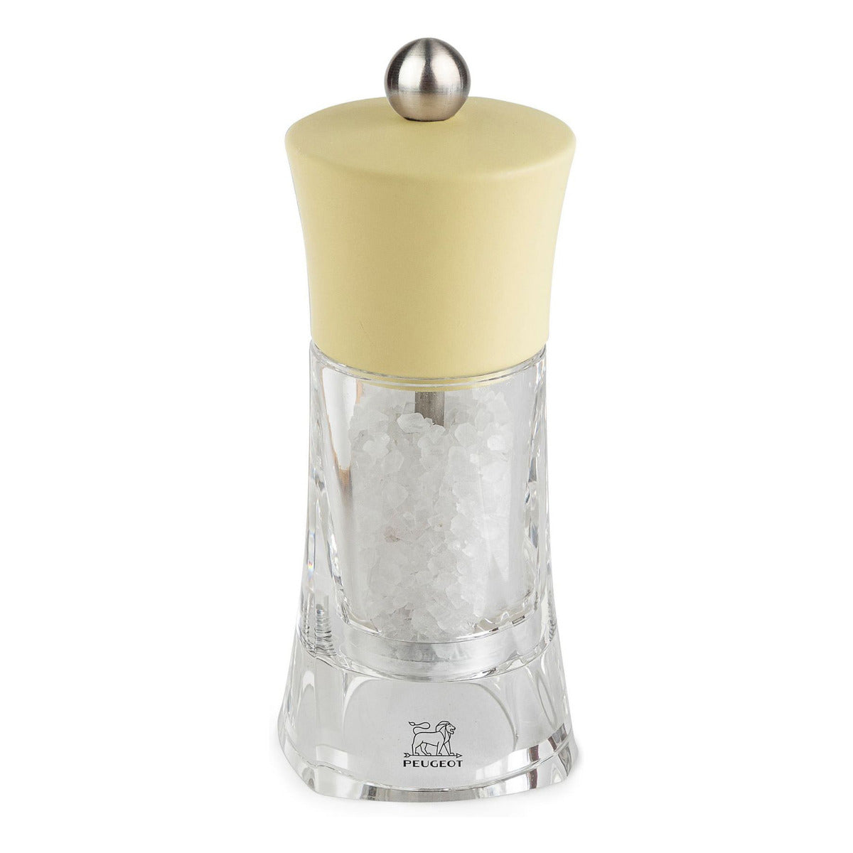 Oleron  Moulin à sel manuel en bois jaune paille, 14 cm Peugeot - Mathon - 1