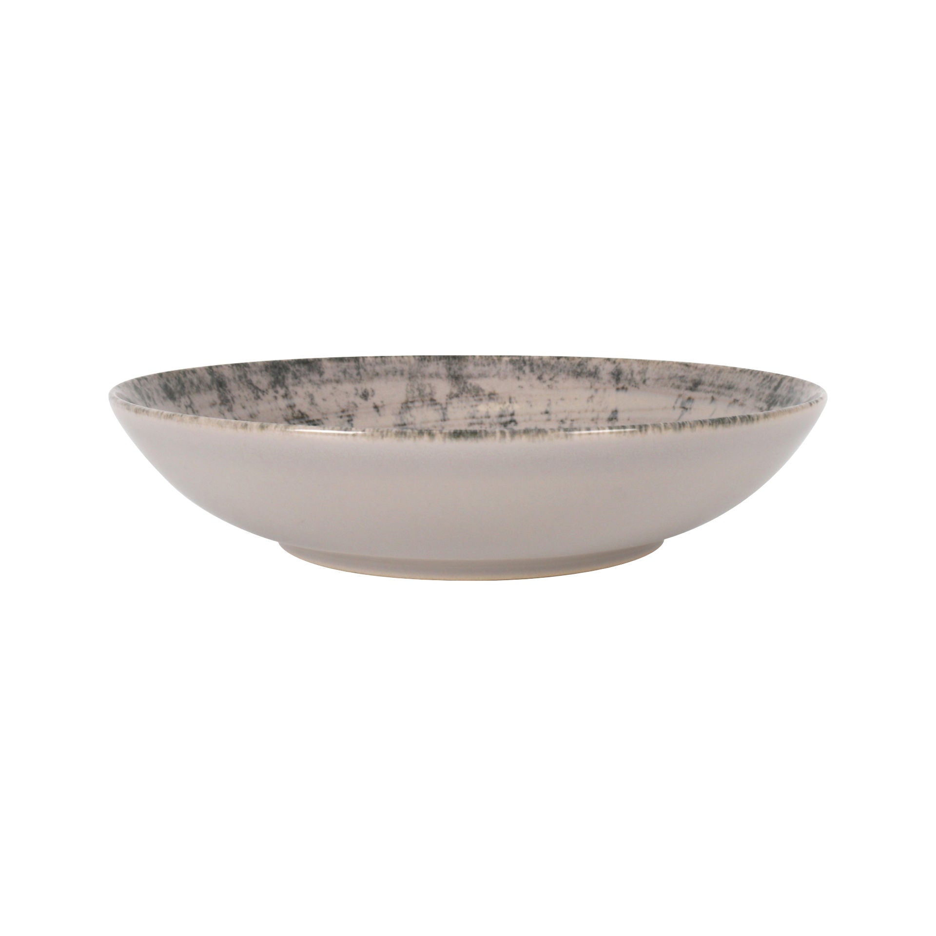 6 assiettes creuses 23cm Aspe Gris La Mediterranea - Mathon - 2