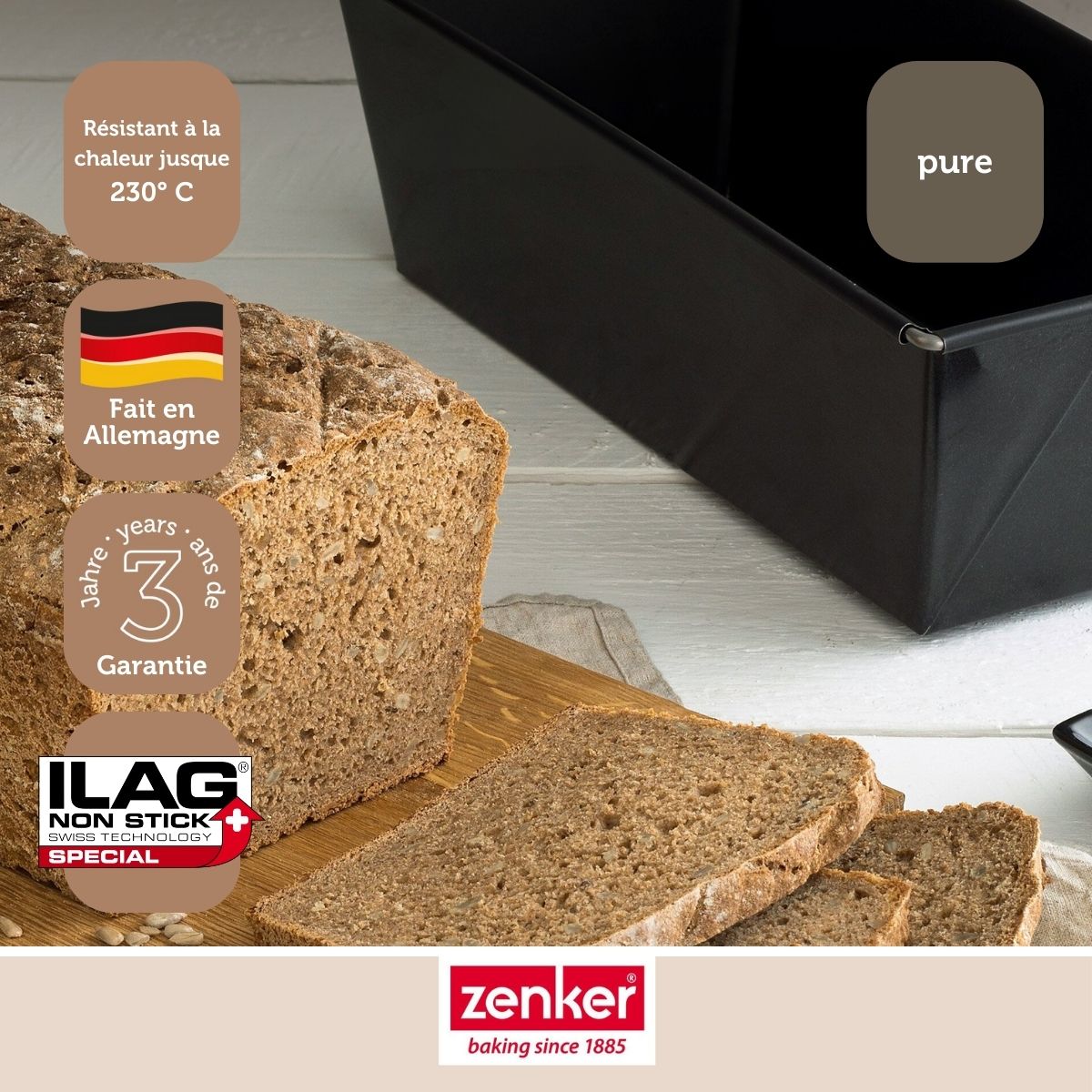 Ensemble de 2 Moules à pain 31cm Zenker Pure Zenker - Mathon - 4