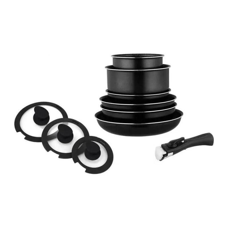Batterie de cuisine en aluminium avec manche amovible 10 pièces Noir Arthur Martin AM310SC Arthur Martin - Mathon