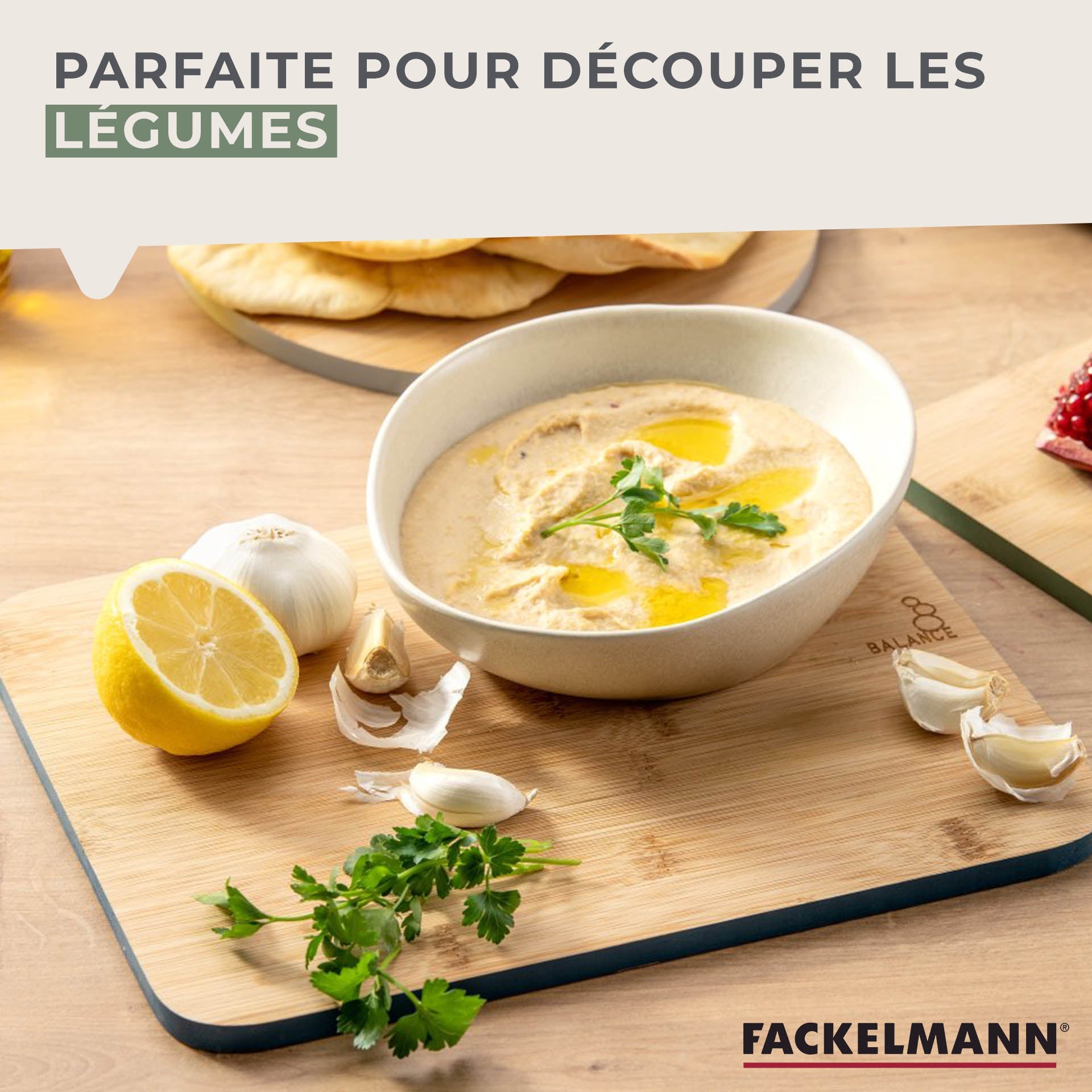 Planche à découper en bambou 30 x 23 cm  Balance Fackelmann - Mathon - 4