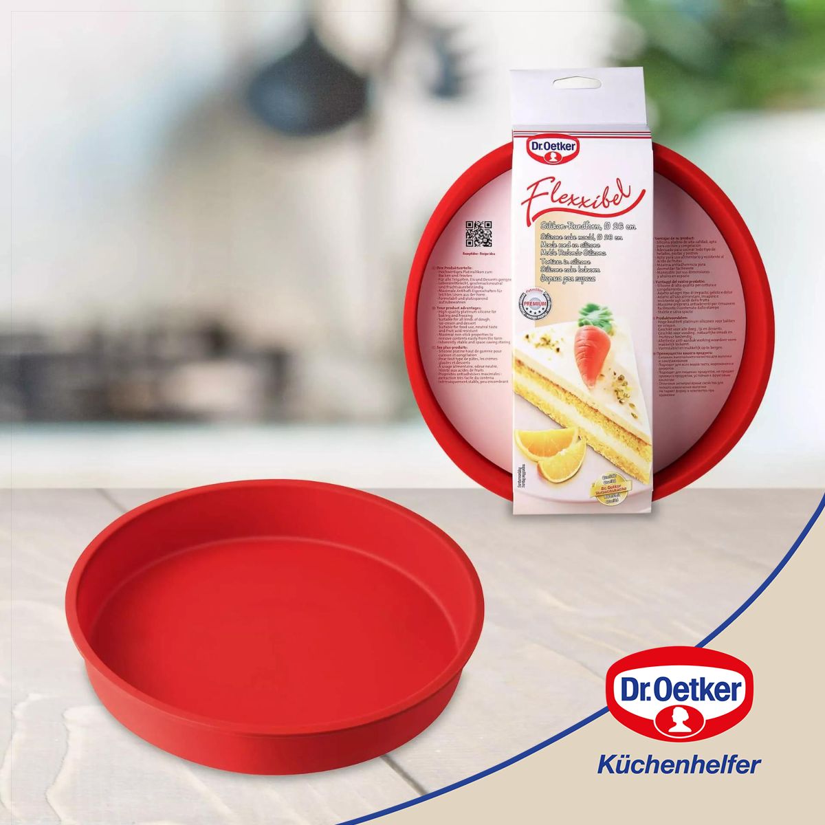 Moule à manqué en silicone de 26 cm Dr. Oetker Flexxibel Love Dr. Oetker - Mathon - 6
