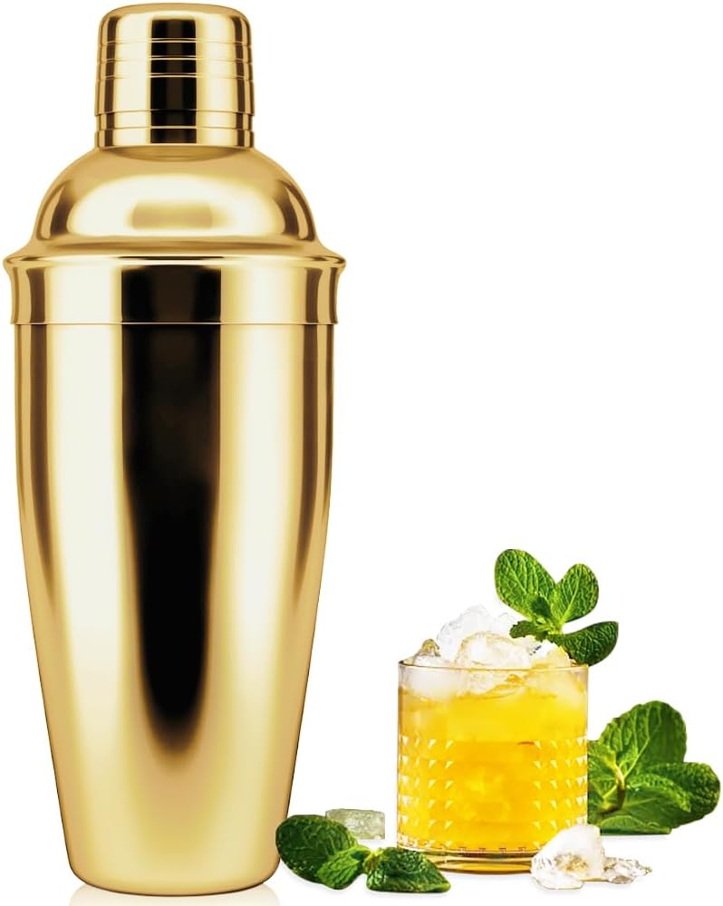 Shaker à Martini en Acier Inoxydable Doré Vendos85 - Mathon