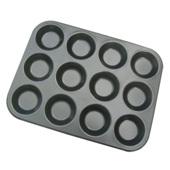 Plaque pour 12 tartelettes 34x26 cm en acier antiadhésif De Buyer - Mathon