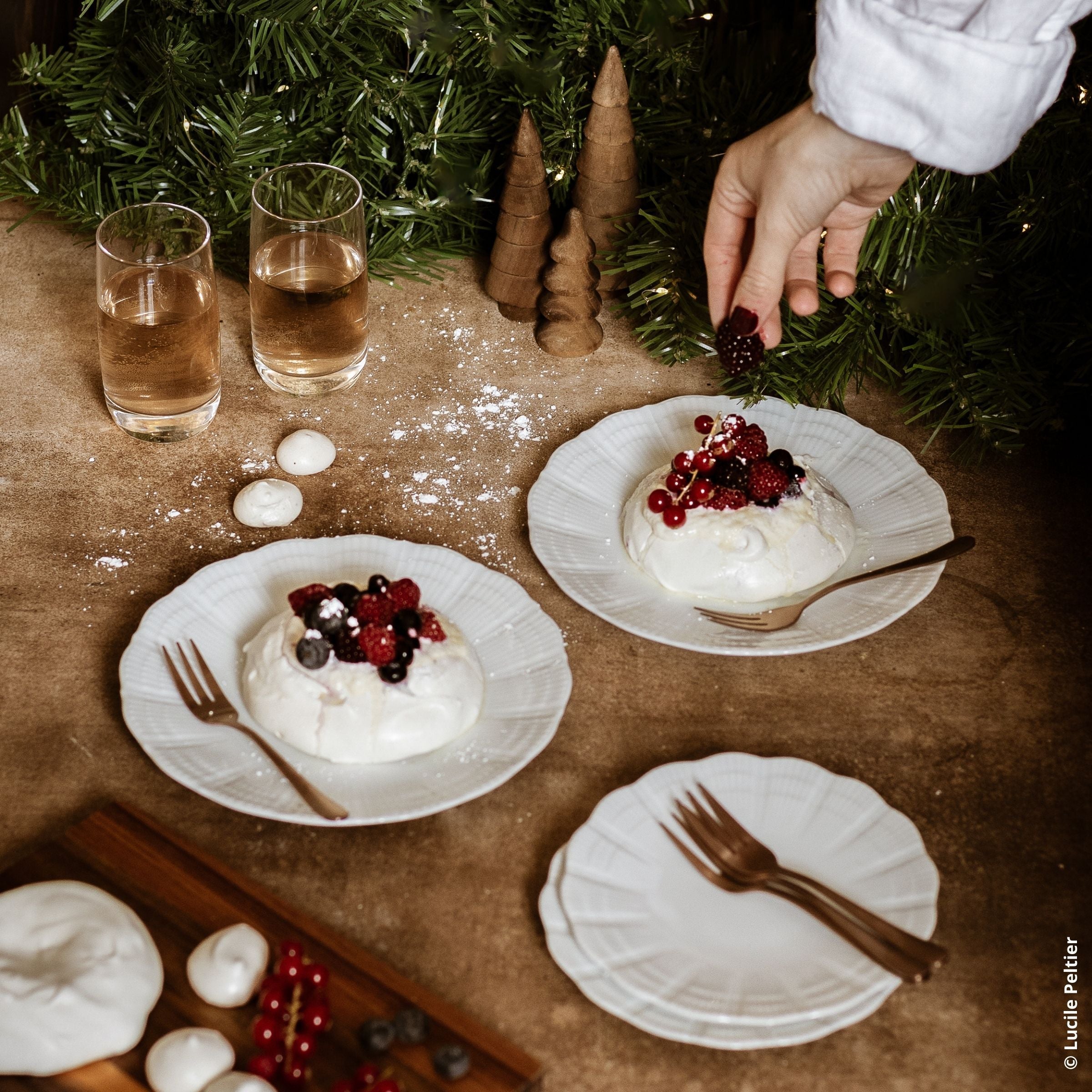 Corail Blanc - Assiette dessert 20.5 cm (lot de 6) Médard de Noblat - Mathon - 4