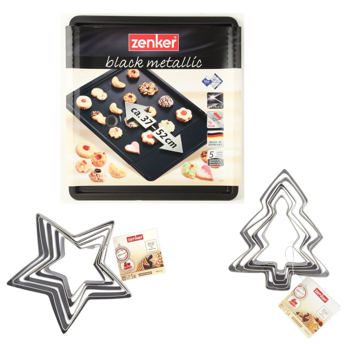 Ensemble avec plaque à pâtisserie extensible et 10 emporte-pièces Zenker Zenker - Mathon - 7