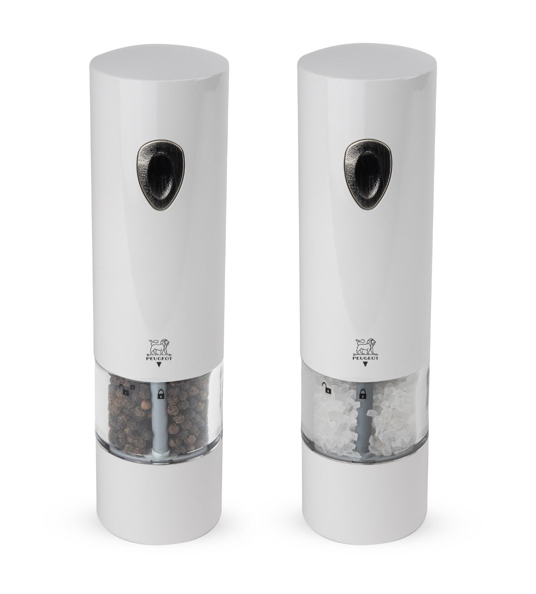 Phenix Duo de moulin à poivre et sel électrique PEUGEOT Phenix blanc 20cm Peugeot - Mathon - 1
