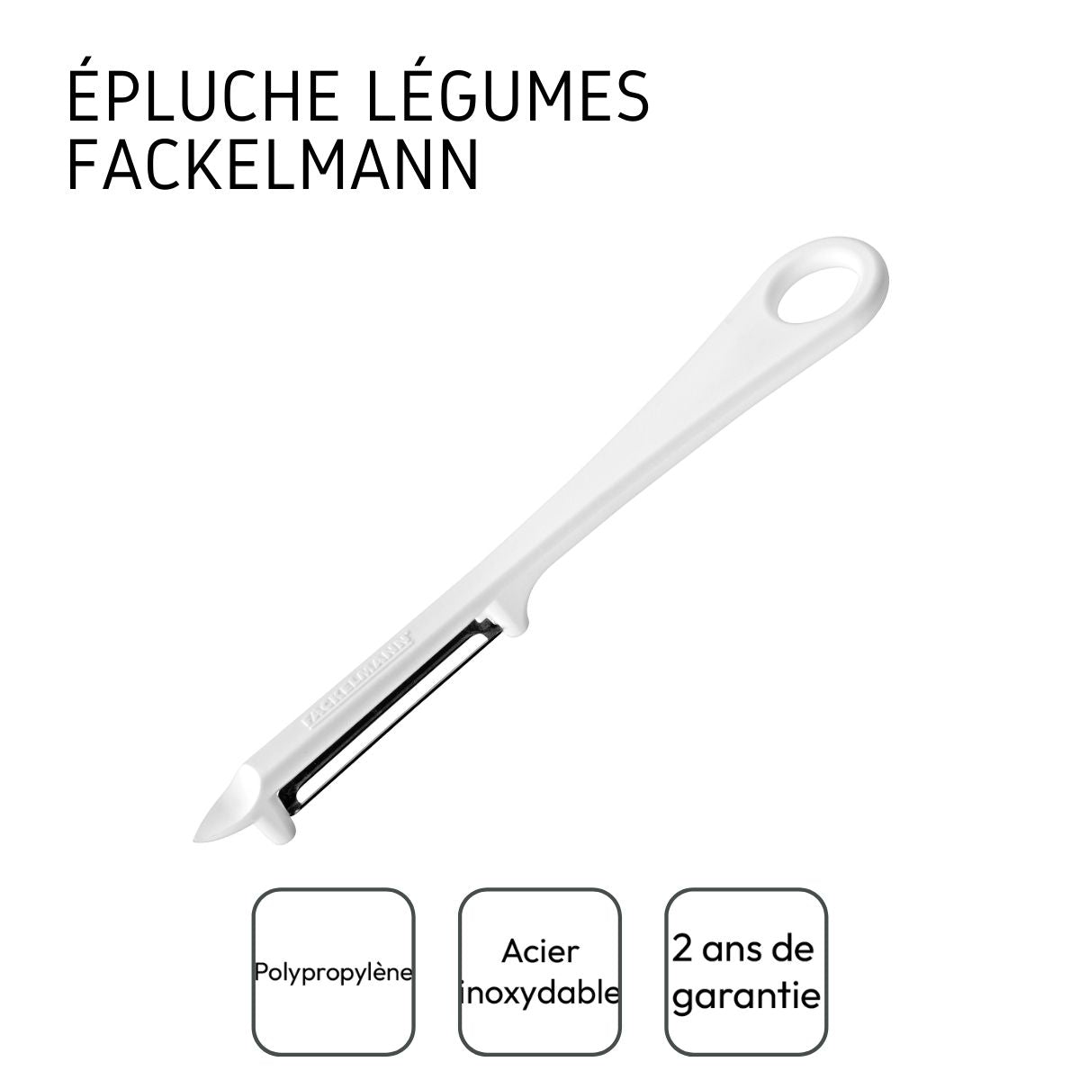 Eplucheur à légumes pour gaucher et droitier 16,5 cm Fackelmann - Mathon - 4