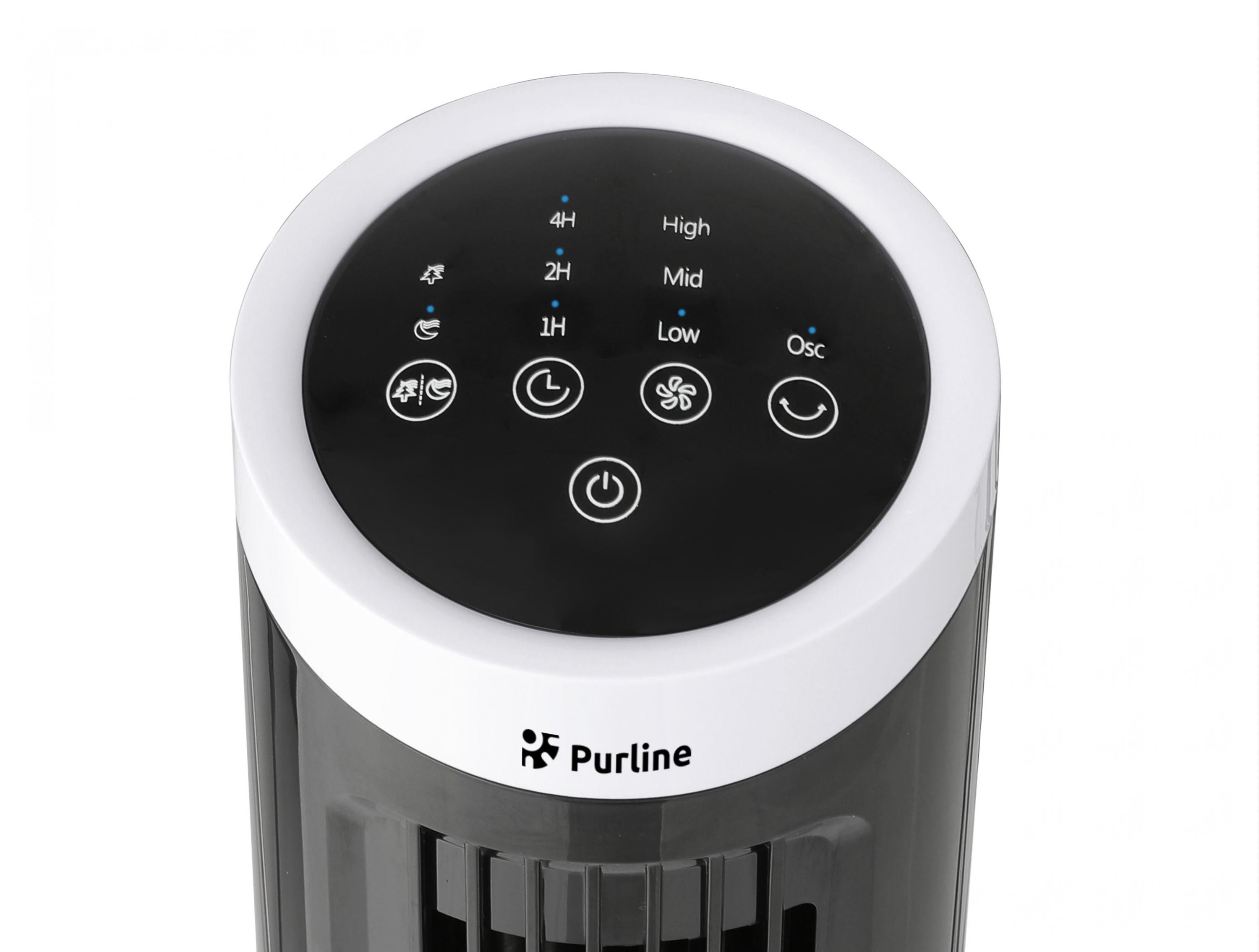 Ventilateur tour compact rotatif noir Purline - Mathon - 2