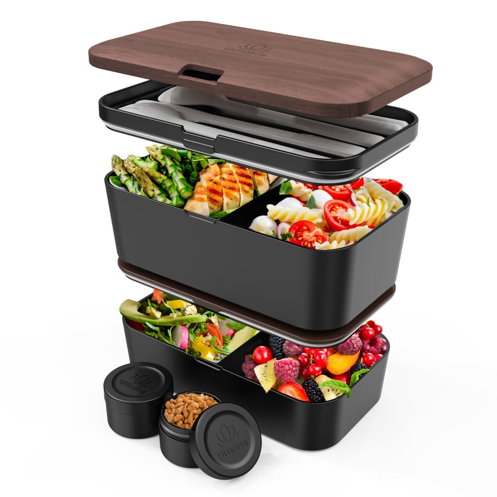 Bento Encastrable 1,5 l noir et bois de noyer Umami - Mathon - 2