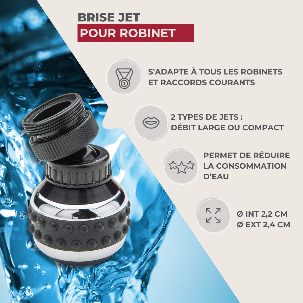 Brise jet aérateur  Tecno Fackelmann - Mathon - 3