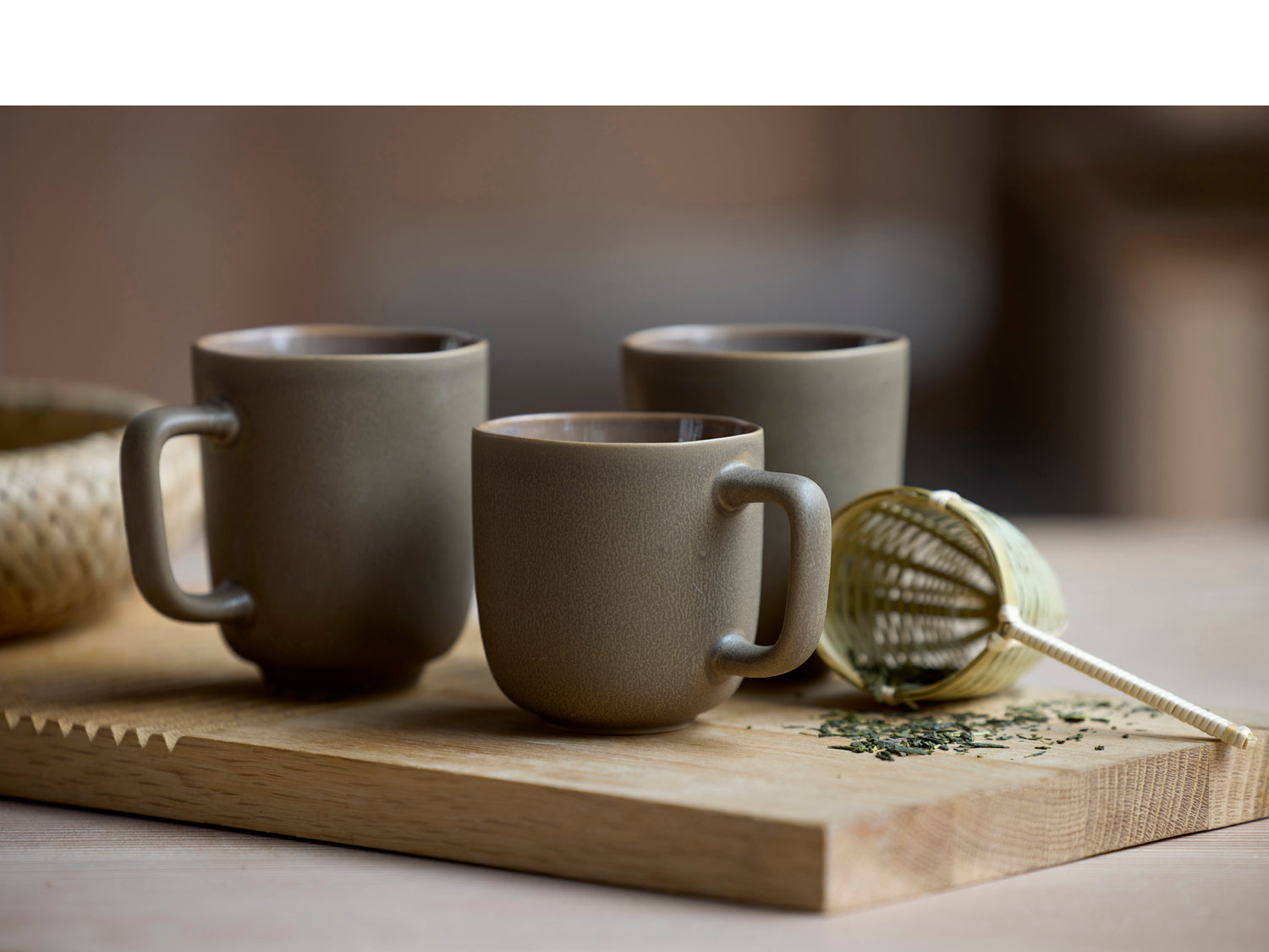 Mug avec anse Shoku en Grès Marron chaud Villa Collection - Mathon - 3