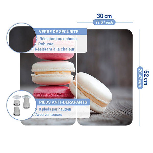 Set 2 couvre-plaques protection motif Macarons Wenko by Maximex - Mathon - 6