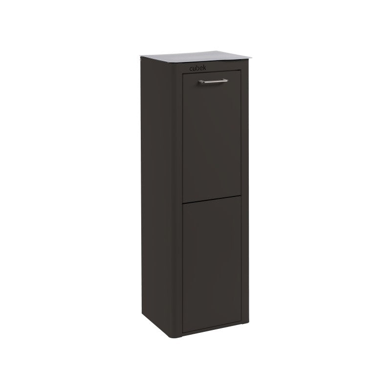 Poubelle cuisine de tri sélectif CUBEK, 2 compartiments de 20 litres, Noir Don Hierro - Mathon - 9