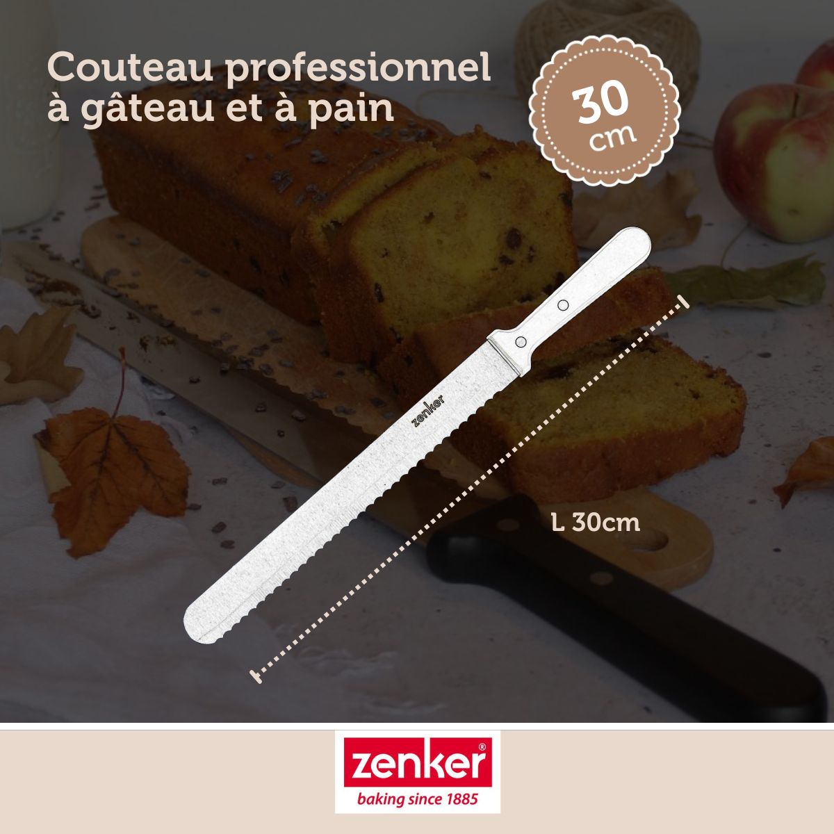 Couteau professionnel pour gâteau 30 cm Zenker Smart Pastry Zenker - Mathon - 3