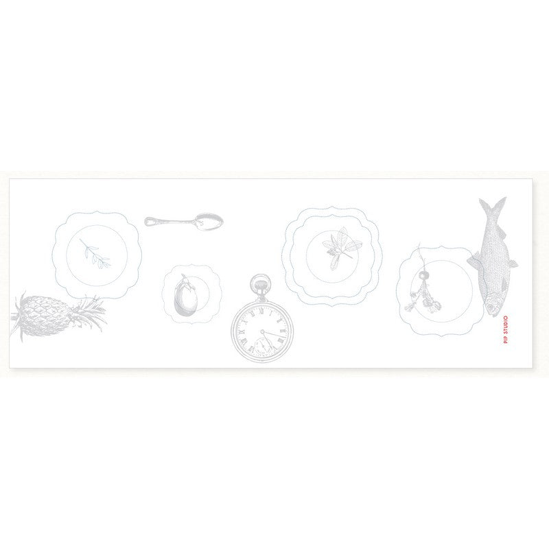 Chemin de table Embroidery Plates Royal - 60x180cm Pip Studio - Mathon