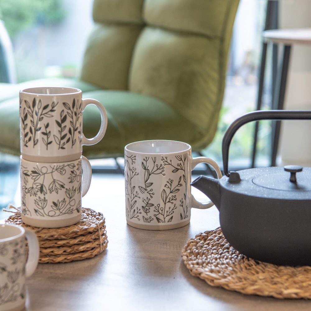 Coffret de 4 mugs Bucolique 35 cl Table passion - Mathon - 2