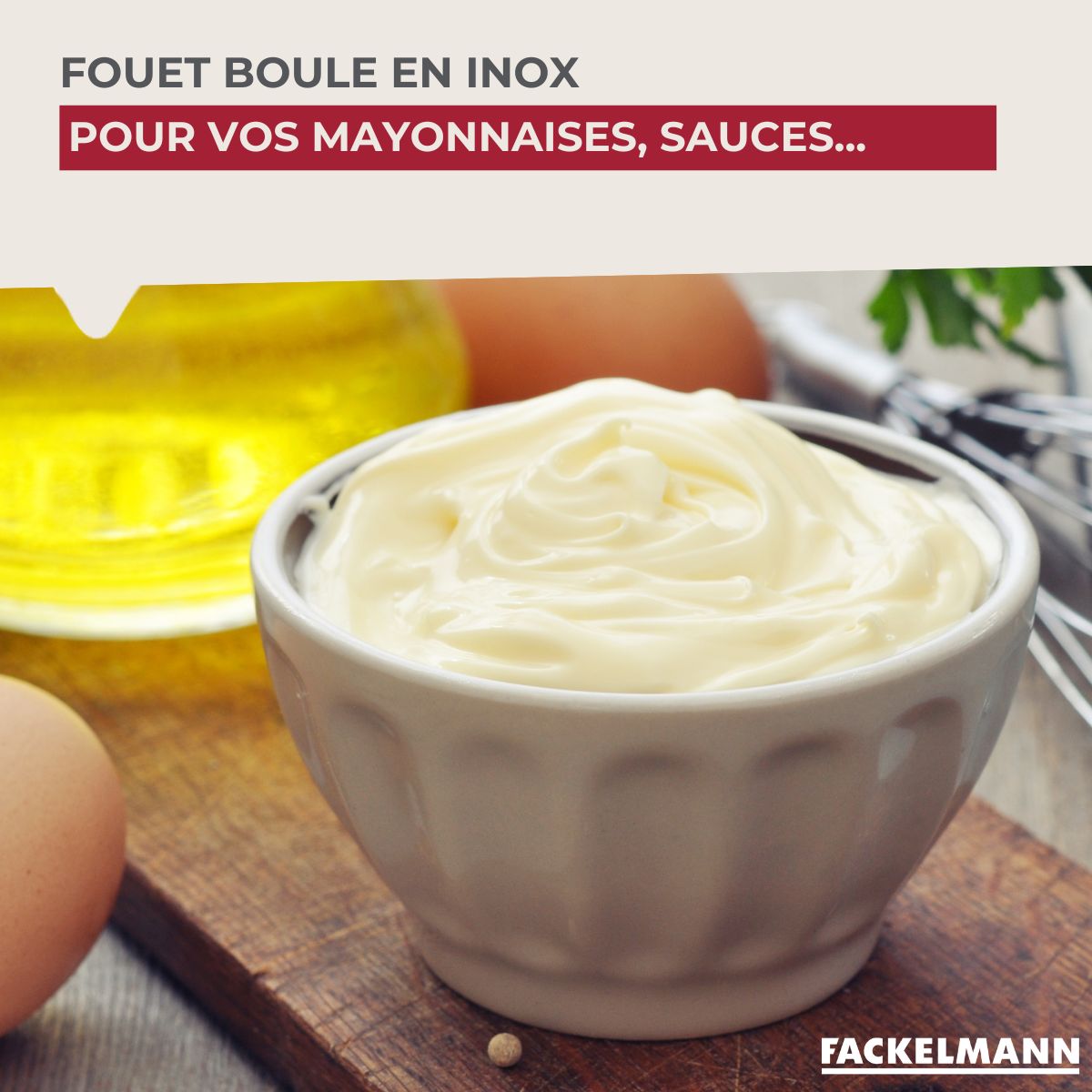 Fouet de cuisine et pâtisserie en inox avec bille 26,5 cm  Ovale Limited Edition Fackelmann - Mathon - 5