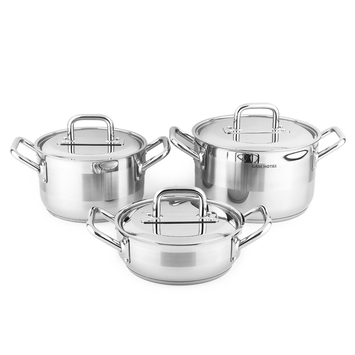 Batterie 6 pièces inox Gam Hotel - Mathon - 1