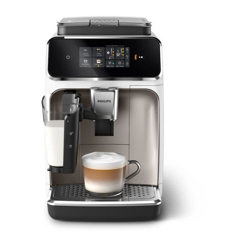 Machine A Café Expresso Broyeur Automatique -   - Ep2339/40 - Serie 2300 - Lattego - Chrome Blanc Philips - Mathon - 1