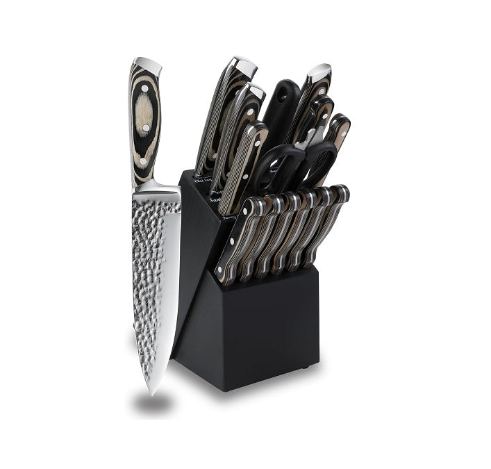 Ensemble de couteaux de cuisine 15 pièces avec bloc Vendos85 - Mathon
