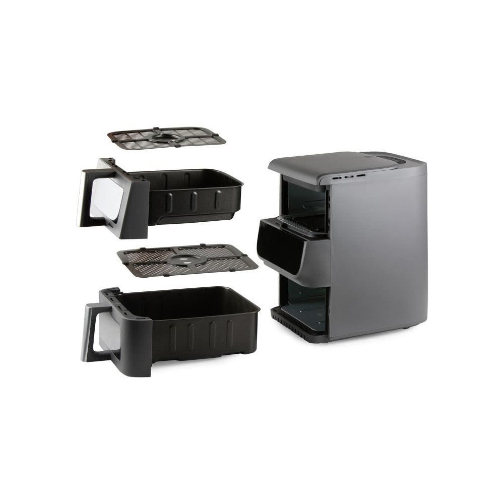 Friteuse Sans Huile - Domo - Airfryer Do550fr - Double Cuve 3.5 L + 6,5 L - 10 Programmes - 2500 W Domo - Mathon - 2