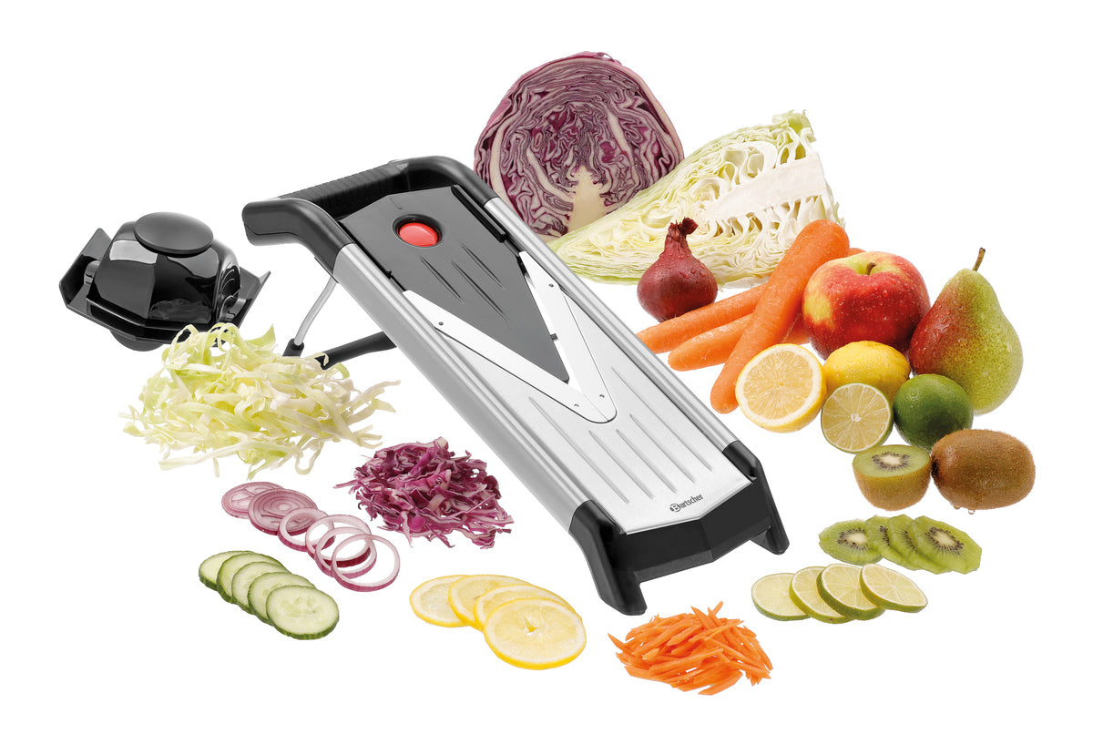 Mandoline Professionnelle acier inoxydable avec 5 accessoires - Bartscher - Mathon - 1