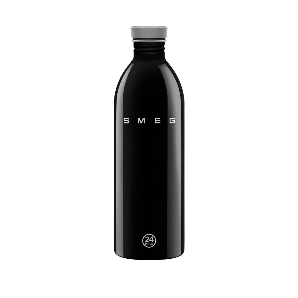 Bouteille inox 18/8 noire 1L Smeg - Mathon