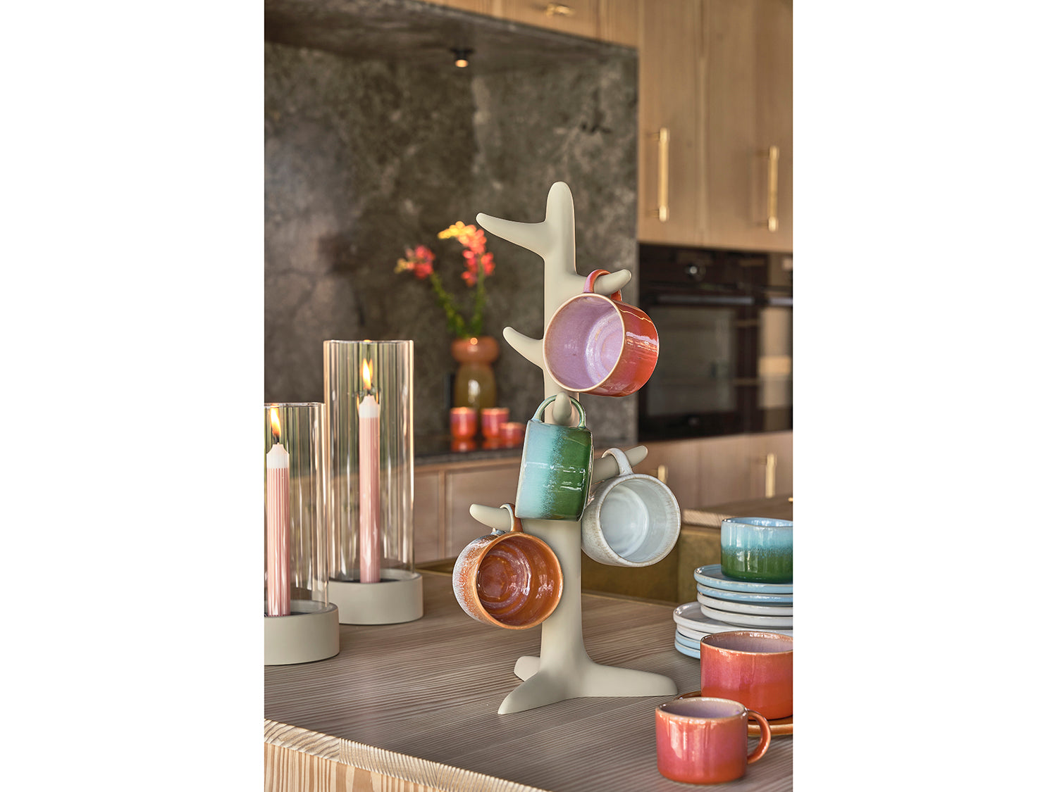 Set de 2 assiettes à gâteau STYLES en grès Bleu clair Villa Collection - Mathon - 3